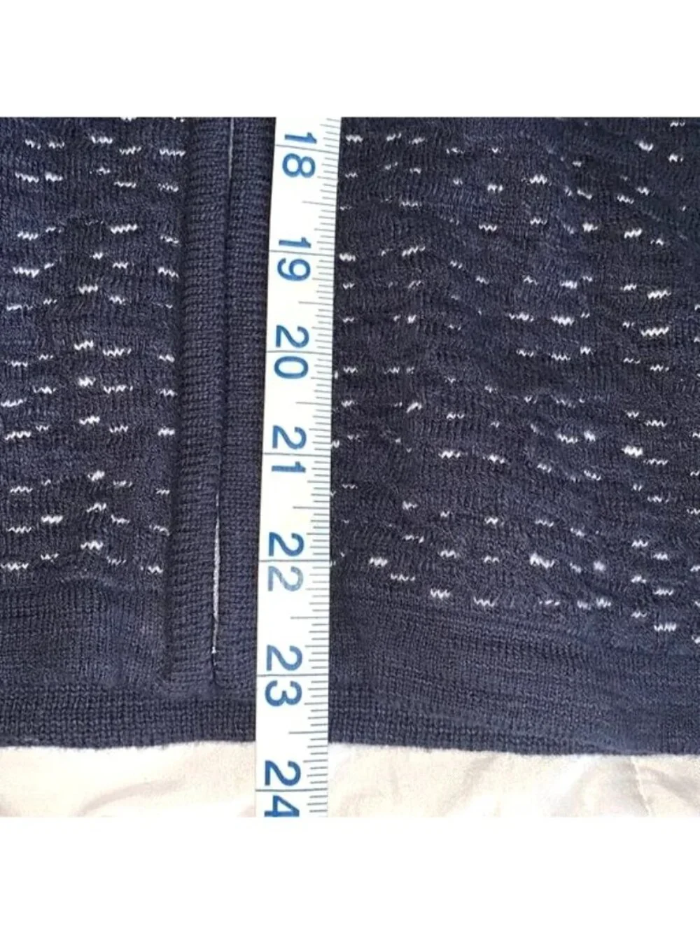Christopher & Banks Womens Zip-Up Cardigan Sweater Size M Navy - Picture 10 of 10